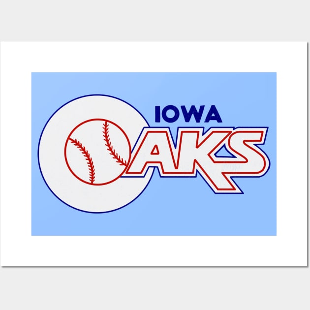 Defunct Iowa Oaks Minor League Baseball 1979 Wall Art by LocalZonly